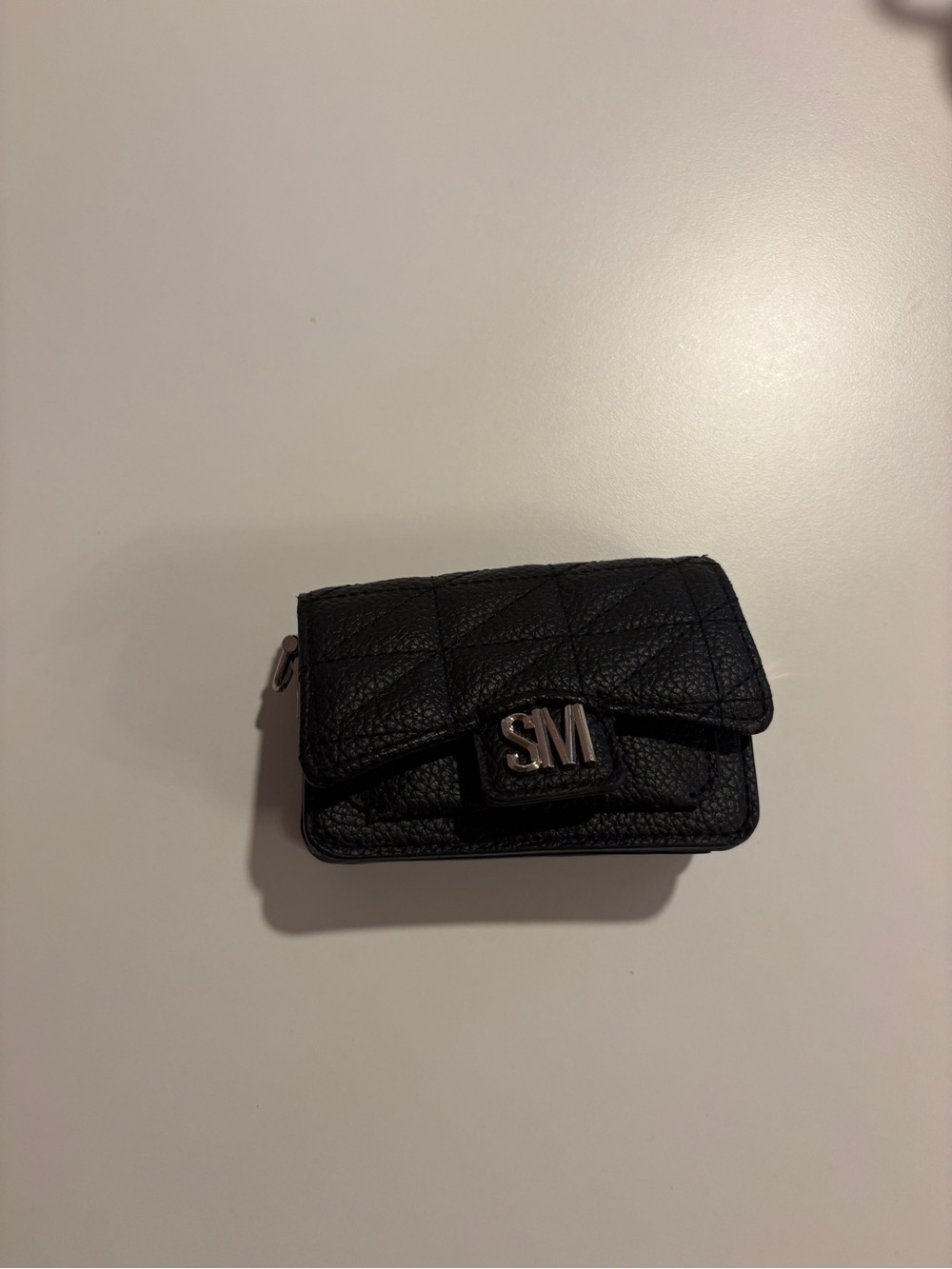 Steve Madden Black Quilted Mini bag & Key Holder without strap